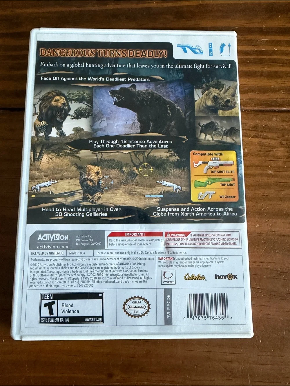 Nintendo Wii Cabela's Dangerous Hunts 2